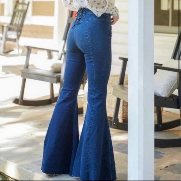 We The Free Crvy By Ma Cherie High Waist Flare Jeans - Picture 3 of 13